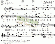 踏浪 免費電子琴_五線譜