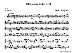 40首小提琴初級技巧練習曲之13