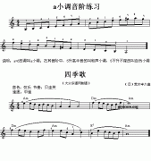 電子琴淺易練習之二十七(練習a小調音階及其小曲